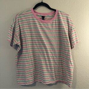 Wild Fable Oversized Short Sleeve Pastel Retro Scoop Neck T-Shirt Sz M